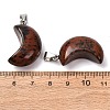 Natural Mahogany Obsidian Pendants G-F820-02L-11-2