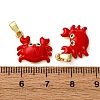 Brass Micro Pave Cubic Zirconia Pendants KK-F911-18G-01-3