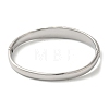 Titanium Steel Leaf Hinged Bangles for Women Men BJEW-G719-18P-3