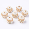 Unfinished Natural Wood European Beads WOOD-S057-006A-1