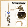 4Pcs Iron Bell with Handmade Lampwork Flat Round Evil Eye Pendant Decorations HJEW-PH02575-2