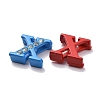 Spray Painted Zinc Alloy Slide Charms ALRI-WH0005-13X-3