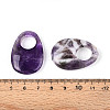 Natural Amethyst Large Hole Pendants G-N348-06B-06-3