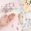 20Pcs Alloy Beadable Bar Keychain for DIY Crafts Jewelry Making KEYC-SC0001-14-3