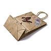Flower Butterfly Pattern Kraft Paper Bags CARB-F012-03B-3