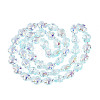 Electroplate Transparent Glass Beads Strands EGLA-N055-04A-02-2