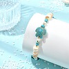 Natural Freshwater Shell & Howlite & Synthetic Turquoise & Opalite & Non-magnetic Hematite Beads Stretch Bracelets for Women BJEW-JB13810-02-2
