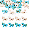 20Pcs 2 Colors Synthetic Turquoise Dyed Horse Beads G-TA0003-18B-1