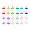 Kissitty 120Pcs 12 Colors Spray Painted Crackle Glass Pendants FIND-KS0001-28-23