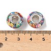 Transparent Resin Rondelle European Beads RESI-S023-26-3