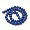 Electroplate Natural Lava Rock Beads Strands X-G-T058-03B-2