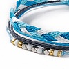 3Pcs 3 Style Plastic Braided Bead Bracelets Set BJEW-B065-10A-4