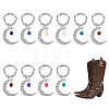 20Pcs 10 Style Tibetan Style Gemstone Bead Shoe Charms HJEW-AB00708-1