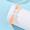 Duo Tone Acrylic Curved Tube Beaded Stretch Bracelets BJEW-JB14276-3
