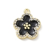 Brass Micro Pave Clear Cubic Zirconia and Enamel Pendants KK-A300-18B-1