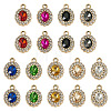  18Pcs 9 Colors UV Plating Alloy Pendants ALRI-TA0001-20-10