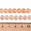 Crackle Transparent Glass Beads Strands X1-GLAA-N063-8mm-07-4