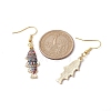 Light Gold Alloy Enamel Dangle Earrings EJEW-JE05607-08-3