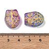 Baking Paint Transparent Glass Beads DGLA-N018-14C-3
