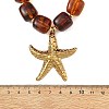 Ocean 304 Stainless Steel Starfish Pendant Necklaces NJEW-JN06478-4