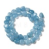 Natural White Jade Imitaion Aquamarine Beads Strands G-B022-17B-1-2