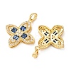 Easter Brass Micro Pave Blue Cubic Zirconia Pendants KK-A304-08G-3