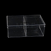 2 Grids Plastic Bead Containers with Cover CON-K002-03D-1