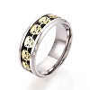 201 Stainless Steel Wide Band Finger Rings RJEW-T005-10-21C-1