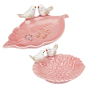 2Pcs 2 Style Ceramic Jewelry Plates AJEW-PH0006-43B-1