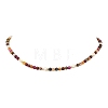 Dyed & Heated Faceted Round Natural Agate and Cultured Freshwater Pearl Beaded Necklaces for Women NJEW-JN06240-01-2