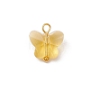 7Pcs Glass Butterfly Charms PALLOY-JF03227-03-3