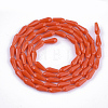Opaque Solid Color Glass Beads Strands GLAA-T009-001B-2