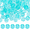 100Pcs Transparent Spray Painted Glass Beads GLAA-DC0001-61A-1