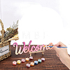 Word Welcome Laser Cut Unfinished Basswood Wall Decoration WOOD-WH0113-101-4