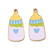 304 Stainless Steel Enamel Pendants X1-STAS-G360-04G-03-1