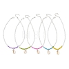 Summer Beach Natural Cowrie Shell & Alloy Fishbone Pendant Glass Beaded Necklaces for Women NJEW-JN06578-2