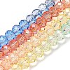 Transparent Painted Glass Beads Strands X1-DGLA-A034-T6mm-A02-2