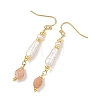 304 Stainless Steel with Natural Mixed Pearl Beads Strands Dangle Earrings EJEW-JE07417-4