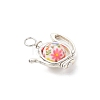 Opaque Printed Acrylic Pendants PALLOY-JF04497-3