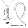 304 Stainless Steel Rectangle with Tree of Life Pendant Urn Ashes Necklaces NJEW-WH0036-030P-2