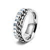 Rotatable Titanium Steel Finger Ring PW-WGE3233-03-1