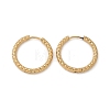 Ion Plating(IP) 304 Stainless Steel Grooved Hoop Earrings EJEW-M218-01C-G-3