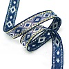Ethnic Style Polyester Embroidery Rhombus Ribbons PW-WG81794-02-1