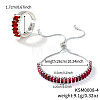 Elegant Fashion Rectangle Brass Rhinestone Slider Bracelets & Cuff Rings Sets LS-TK3165-1-2