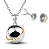 Non-Tarnish Planet Stainless Steel Pendant Necklace PW-WG85643-01-2