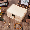 Wood Keepsake Box Gift Cases with Metal Clasps and Hinged Lid CON-CL0001-11-4