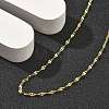 Brass Dapped Chains Necklaces for Women NJEW-D302-23G-3