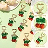 8Pcs Alloy Enamel & Acrylic Pendant Decorations HJEW-YW00394-5