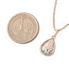 Natural Paua Shell Pendant Necklaces NJEW-JN05141-04-3