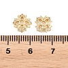 Brass Clear Cubic Zirconia Beads KK-B186-05G-3
